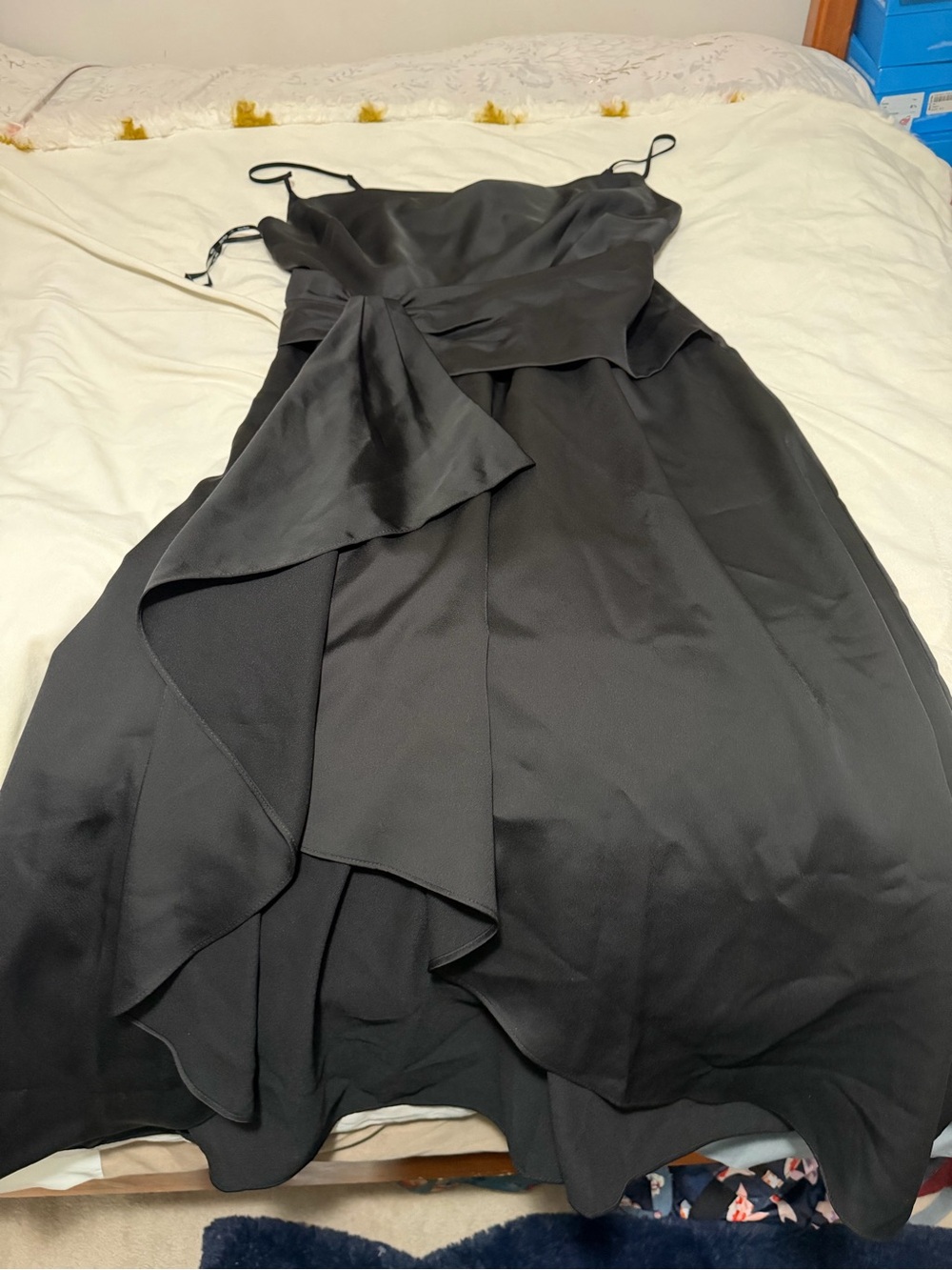 NWT City Chic Simplicity Black Plus-Size Evening Dress with Waist Tie S/16 - Picture 3 of 5